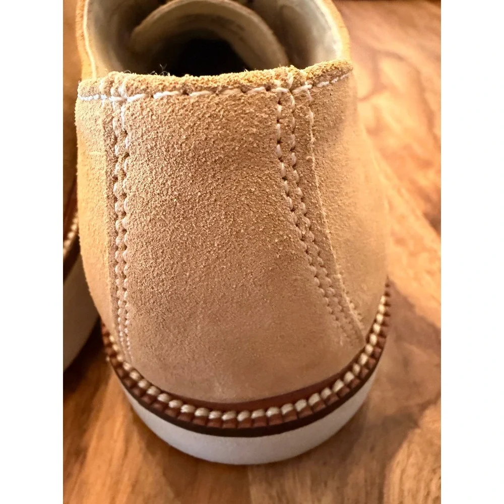 Simple Shoes Iconiclat Mens 8M Tan Suede Leather Oxford Derby Casual Shoes